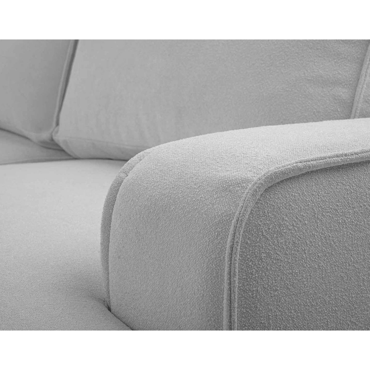 BEST MOBILIER Nessino - canapé d'angle droit 4 places - convertible avec coffre - en tissu texturé