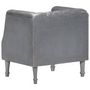 Voir la diapositive 4 : VIDAXL Chaise cabriolet Gris Cuir veritable de chevre