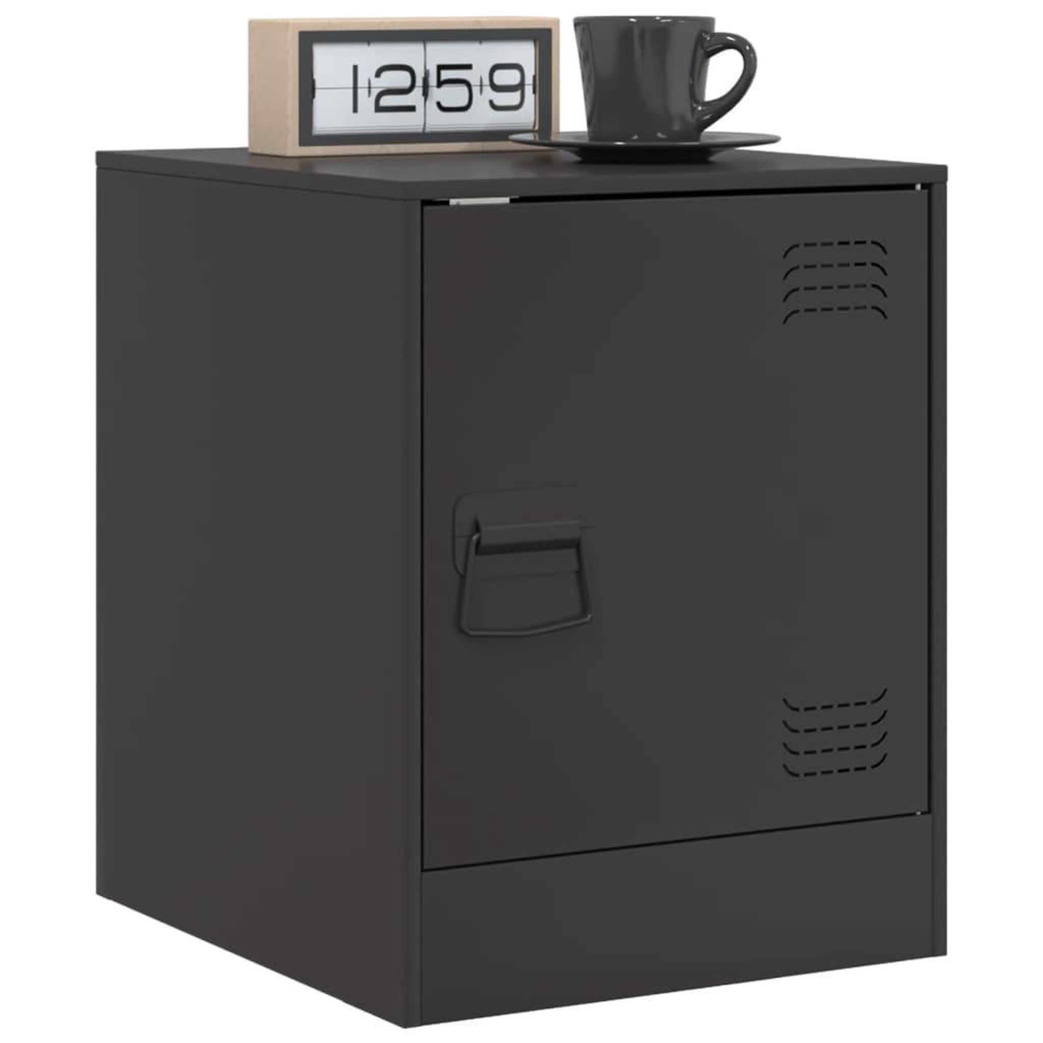 Voir la diapositive 3 : VIDAXL Tables de chevet 2 pcs noir 34,5x39x44 cm acier