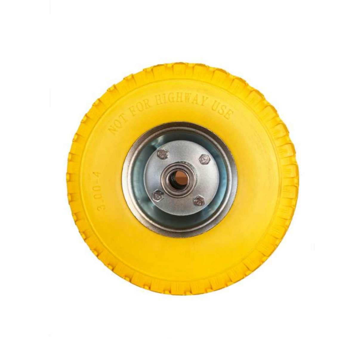  Roue increvable jaune 10  260 x 85mm alésage 20mm
