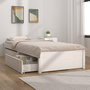 Voir la diapositive 2 : VIDAXL Cadre de lit sans matelas avec tiroirs blanc 90x200 cm