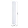 Voir la diapositive 3 : HOMCOM Lampe lampadaire colonne sur pied moderne lumière tamisée 40 W 14L x 14l x 120H cm inox blanc