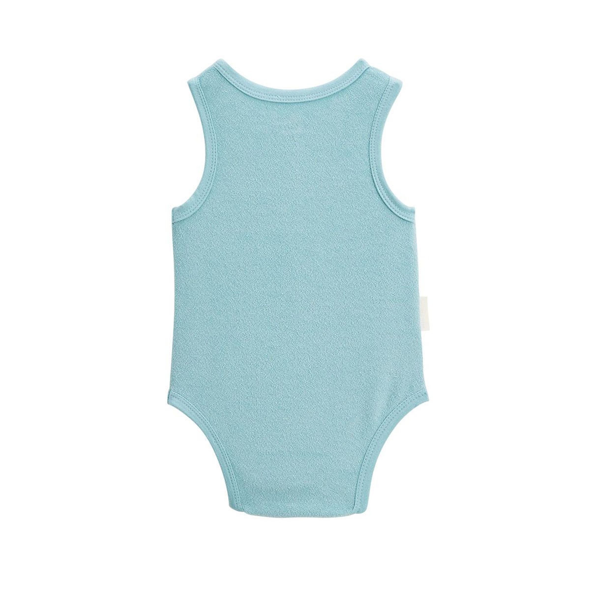 Petit Béguin Lot de 2 bodies bébé sans manches en éponge Cayo coco