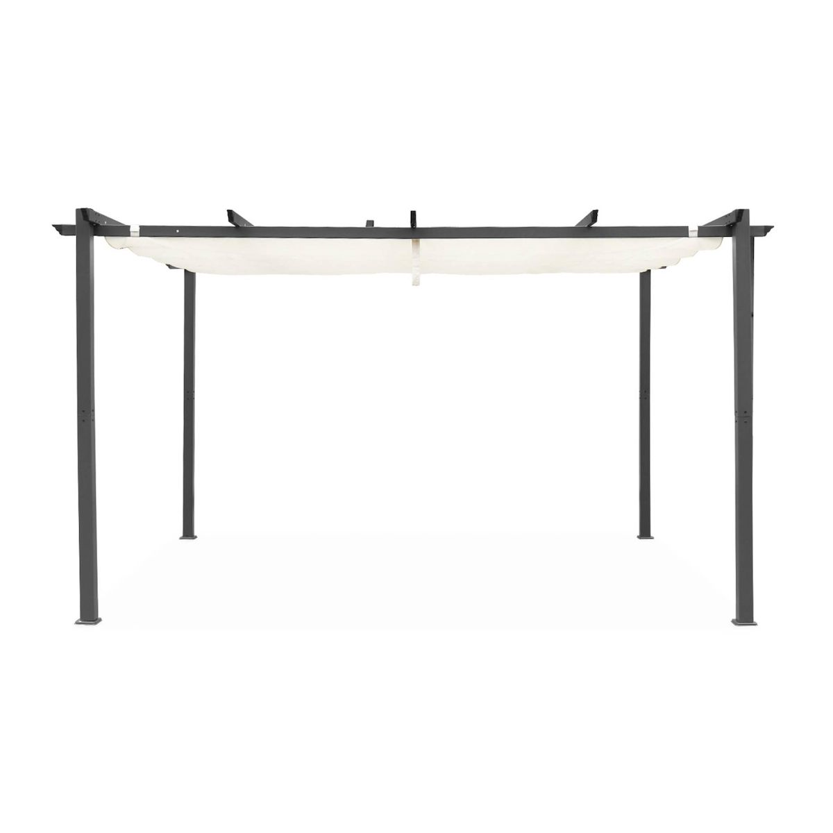 SWEEEK Pergola aluminium - Isla 3x4m - Tonnelle idéale pour votre terrasse, toit rétractable, toile coulissante, structure aluminium