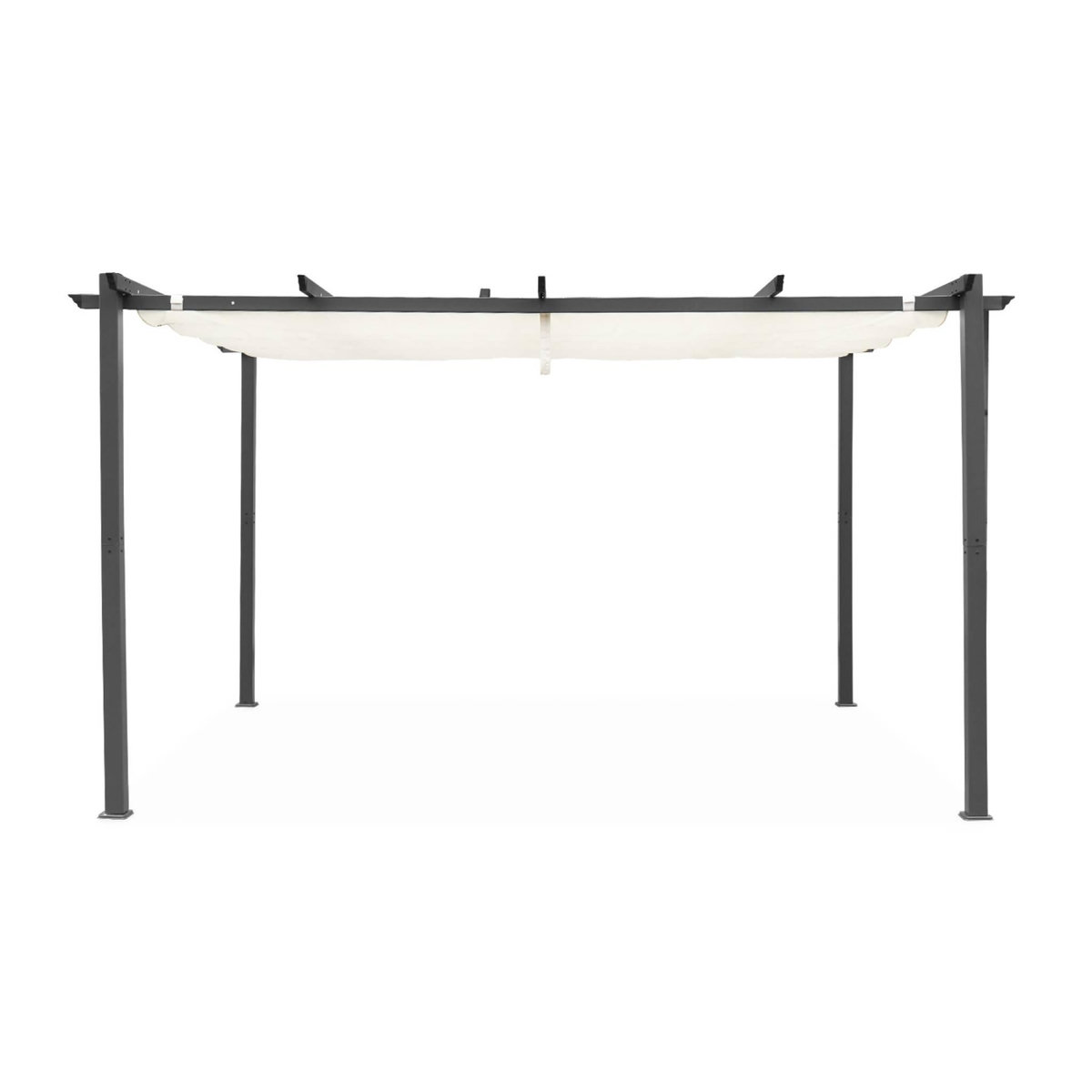 SWEEEK Pergola aluminium - Isla 3x4m - Tonnelle idéale pour votre terrasse, toit rétractable, toile coulissante, structure aluminium