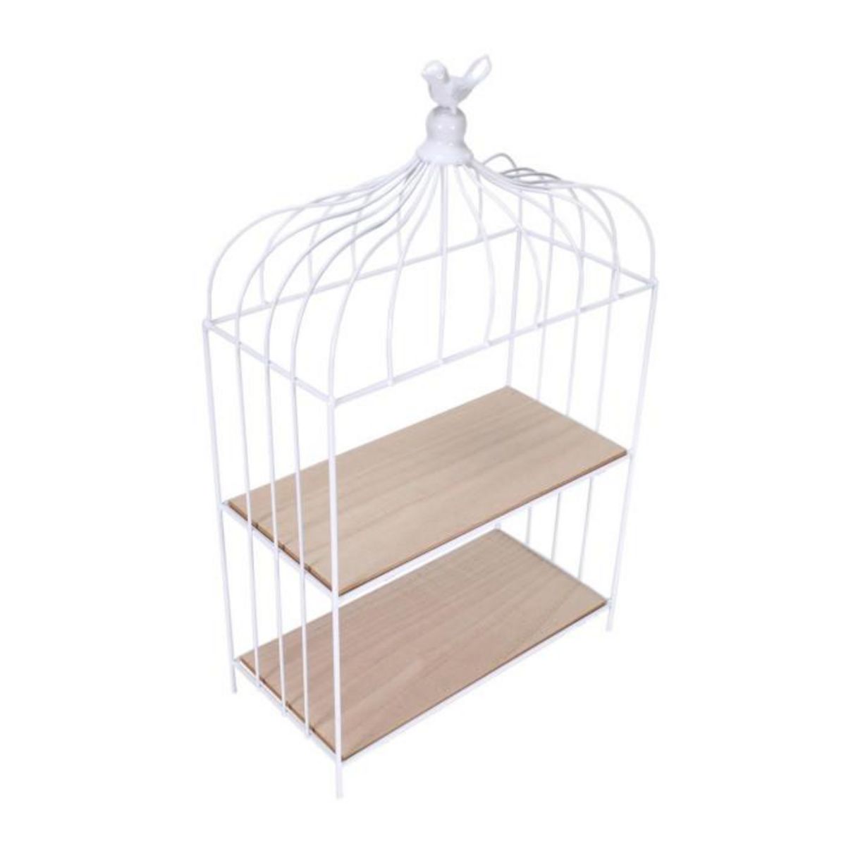 Paris Prix Étagère Déco à Poser  Cage à Oiseau  51cm Blanc