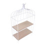 Voir la diapositive 3 : Paris Prix Étagère Déco à Poser  Cage à Oiseau  51cm Blanc