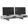 Voir la diapositive 3 : VIDAXL Support de moniteur sonoma gris 100x27x15 cm bois d ingénierie