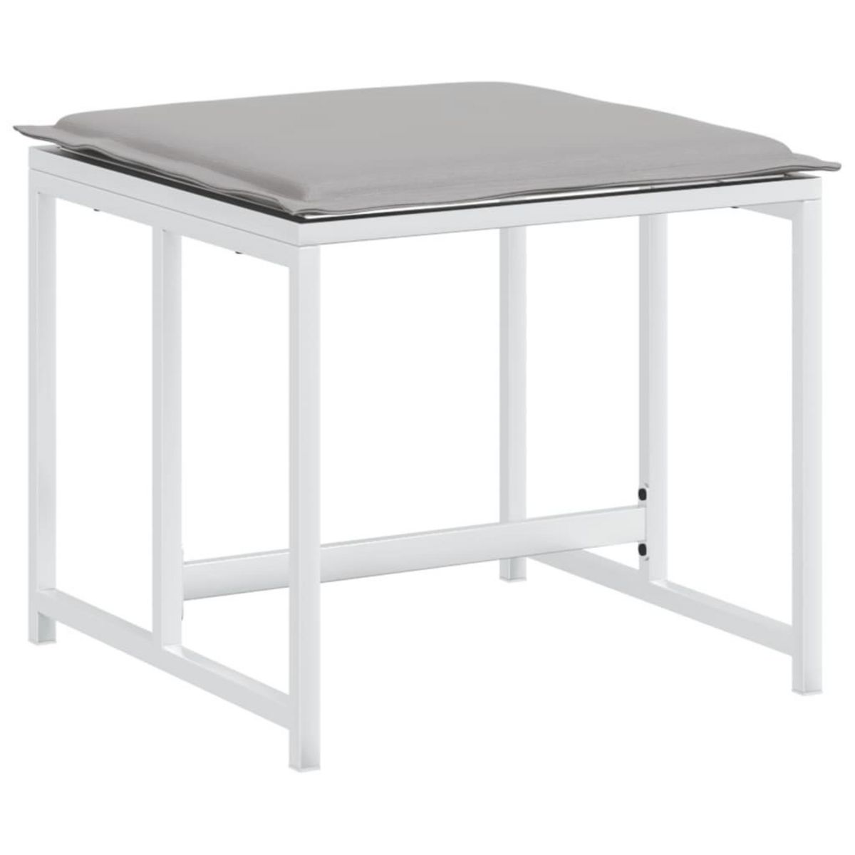 VIDAXL Ensemble a manger de jardin avec coussins 13pcs blanc textilene