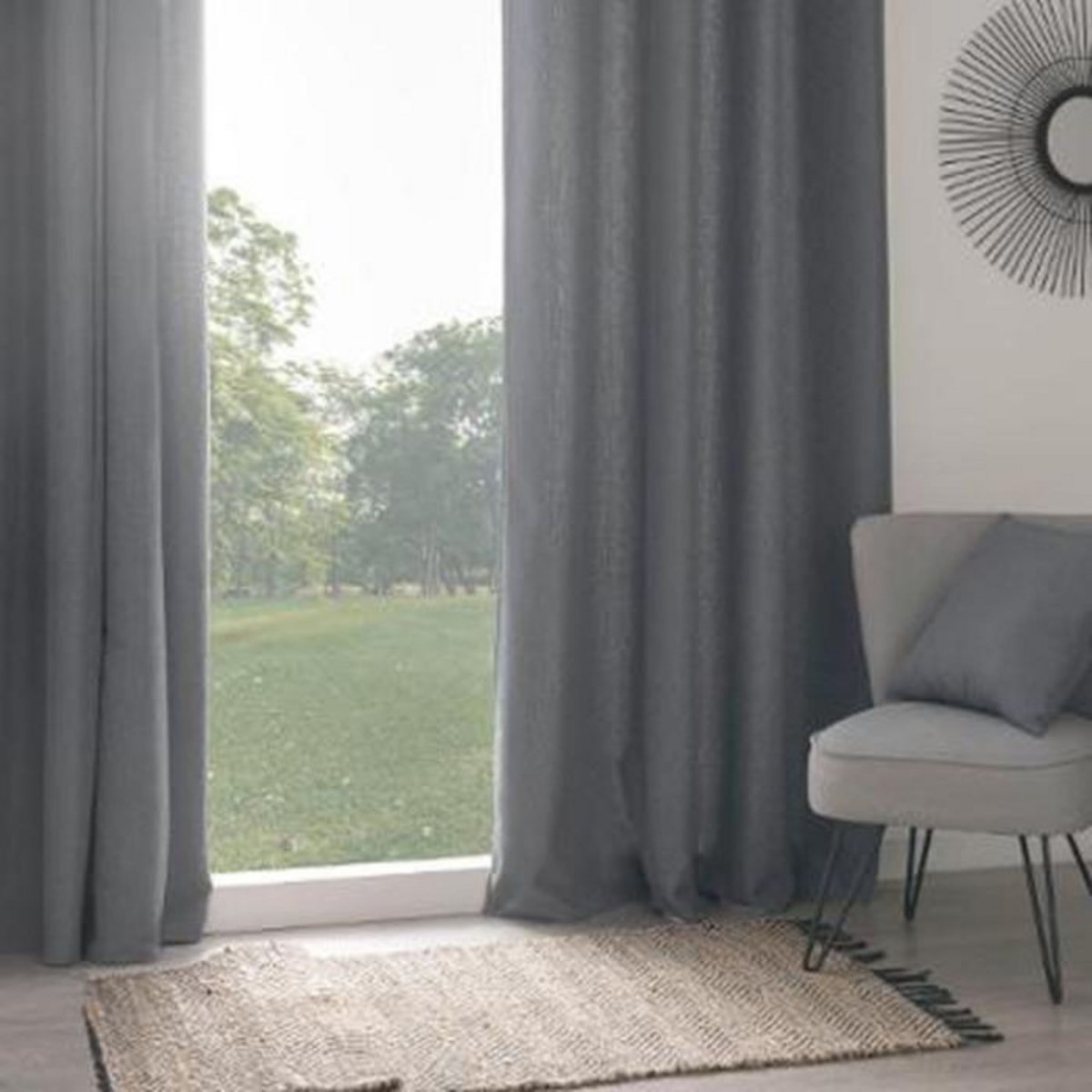 ATMOSPHERA Rideau Isolant  Tim  140x260cm Gris