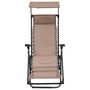 Voir la diapositive 2 : VIDAXL Chaise pliable de terrasse Textilene Taupe