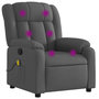Voir la diapositive 2 : VIDAXL Fauteuil de massage inclinable Gris fonce Tissu