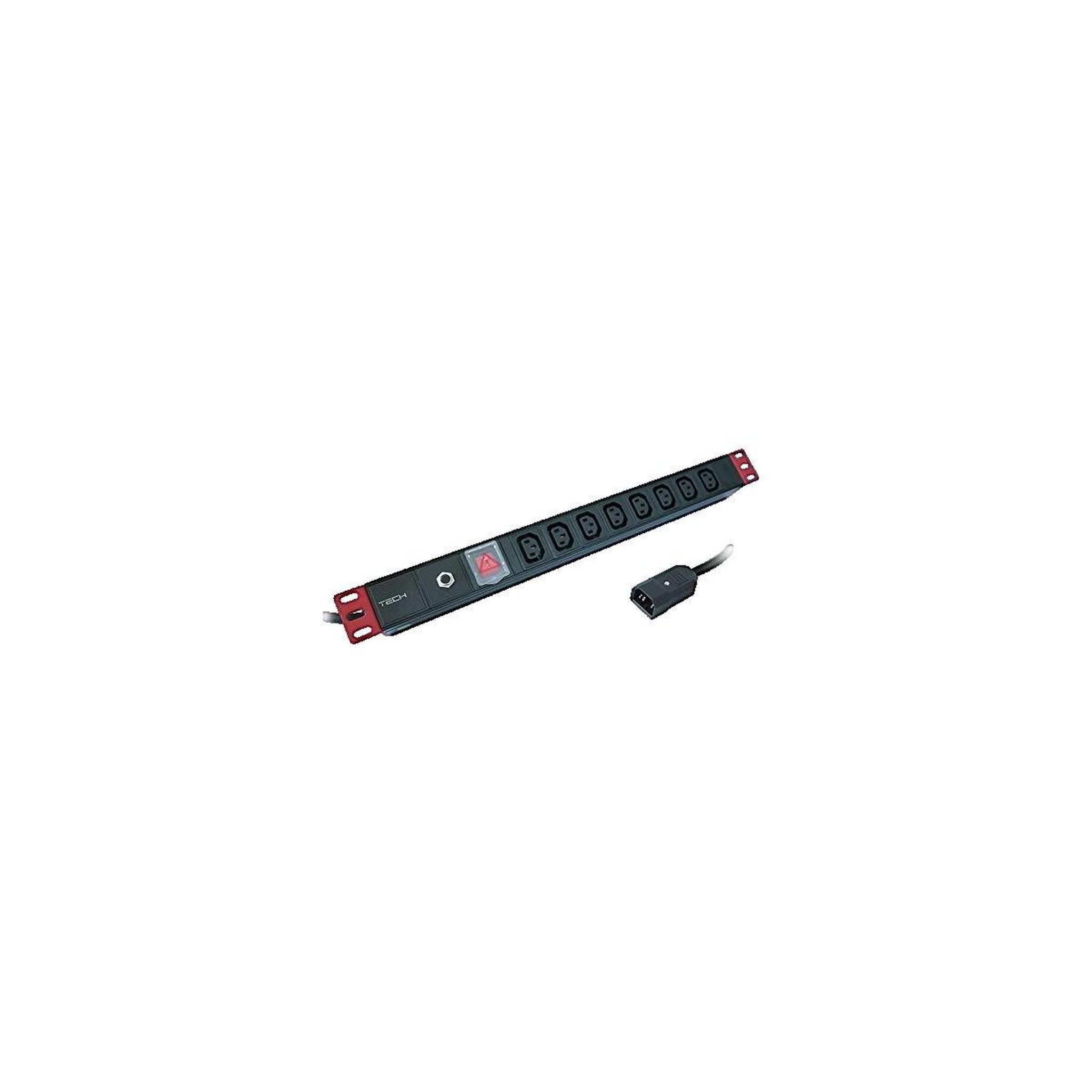 TECHLY Multiprise Techly rack 19  8 sorties C13 noire