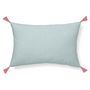 Voir la diapositive 1 : TODAY Coussin fantaisie forme rectangle en coton avec pompons Aurora TROPIK SUMMER