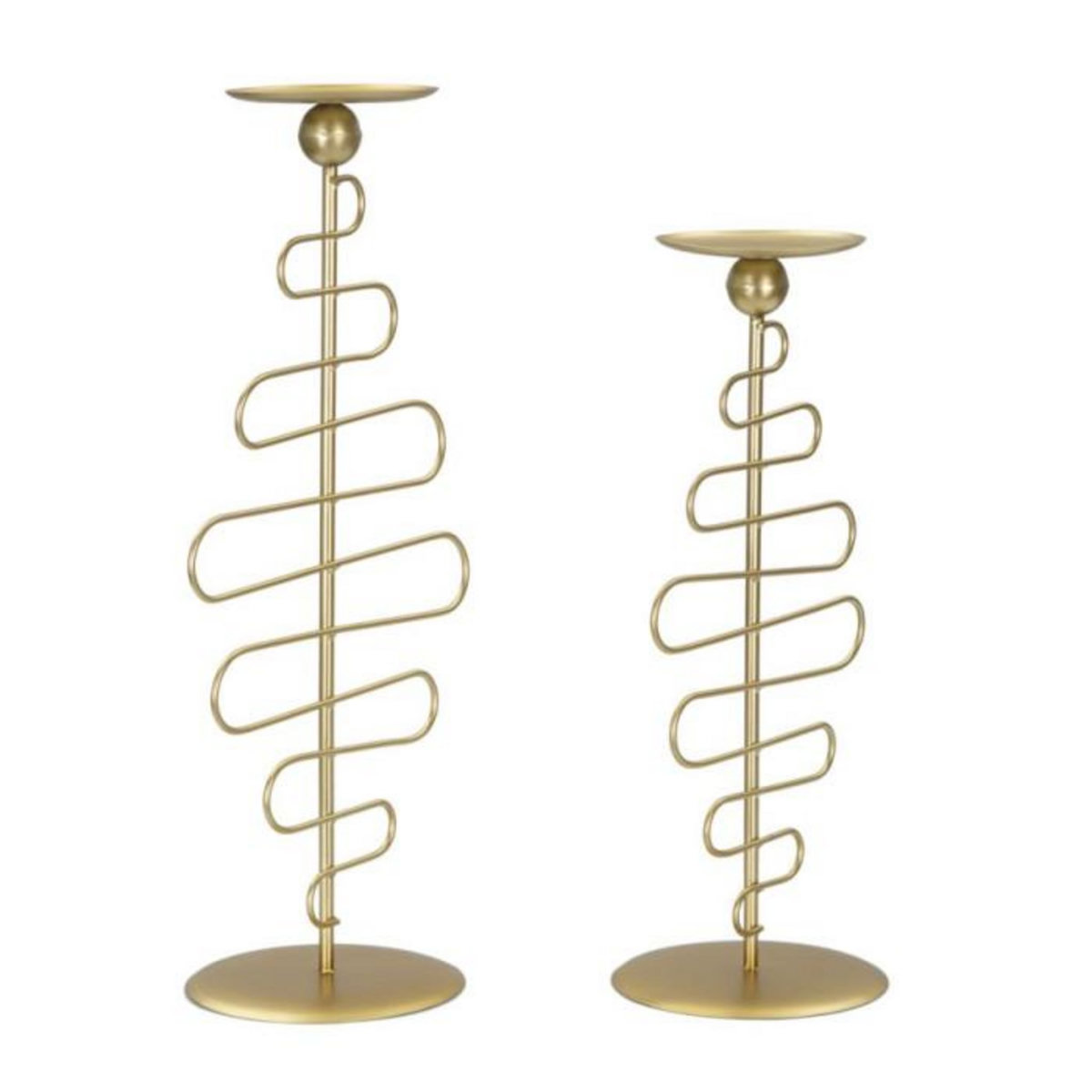 Paris Prix Lot de 2 Bougeoirs en Métal  Alid  51cm Or