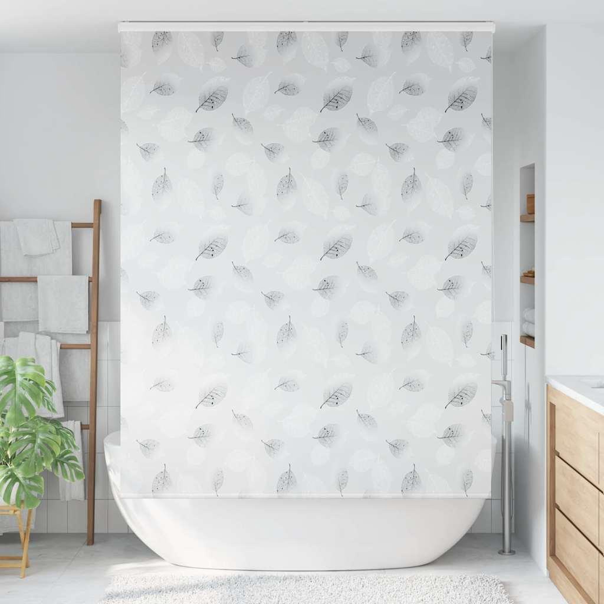 Voir la diapositive 2 : VIDAXL Store enrouleur de douche avec cassette largeur du tissu 146 cm