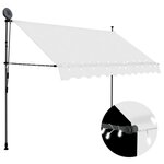 VIDAXL Auvent manuel retractable avec LED 300 cm Creme
