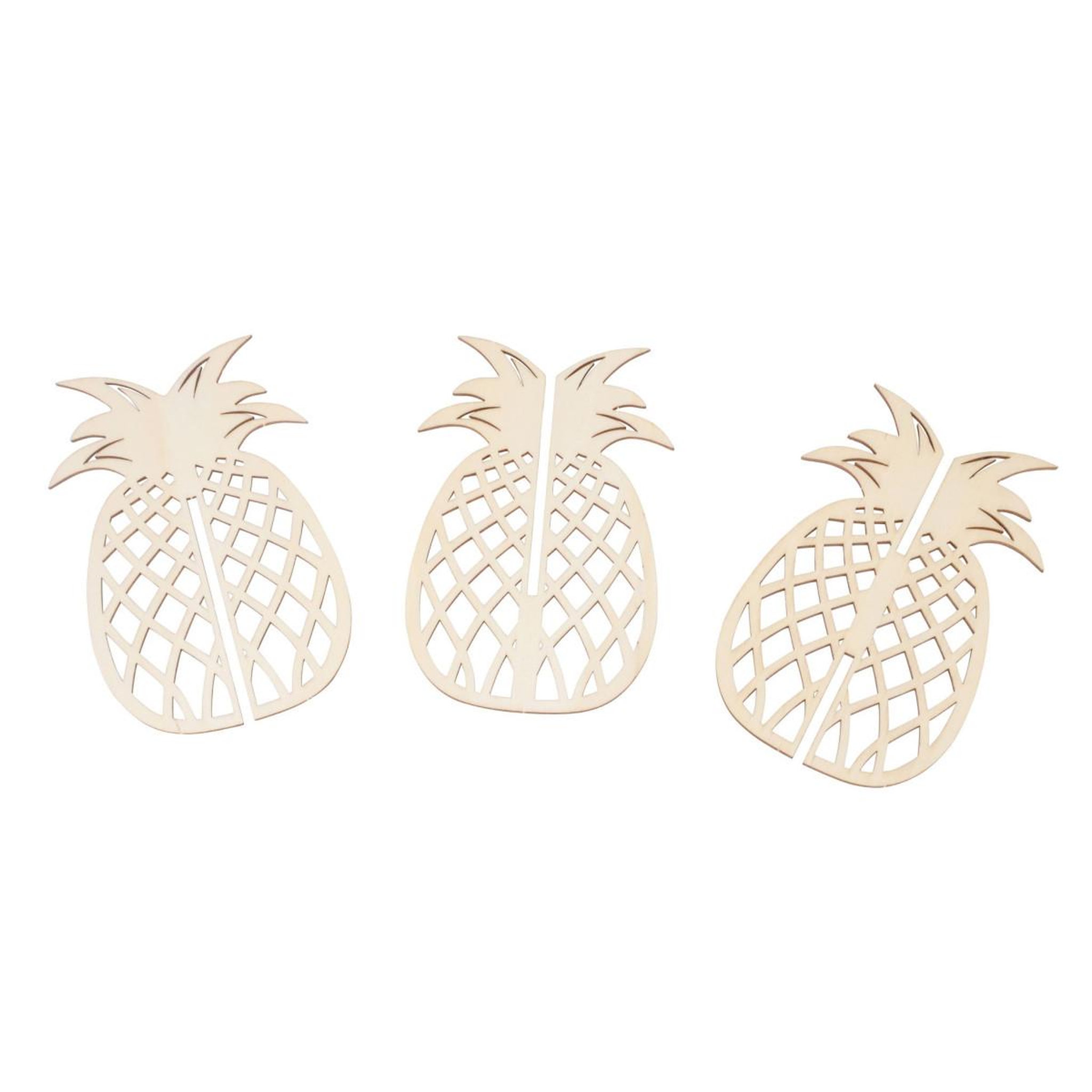 Voir la diapositive 2 : HOMEA Puzzle 3D à Personnaliser  Ananas  29cm Naturel