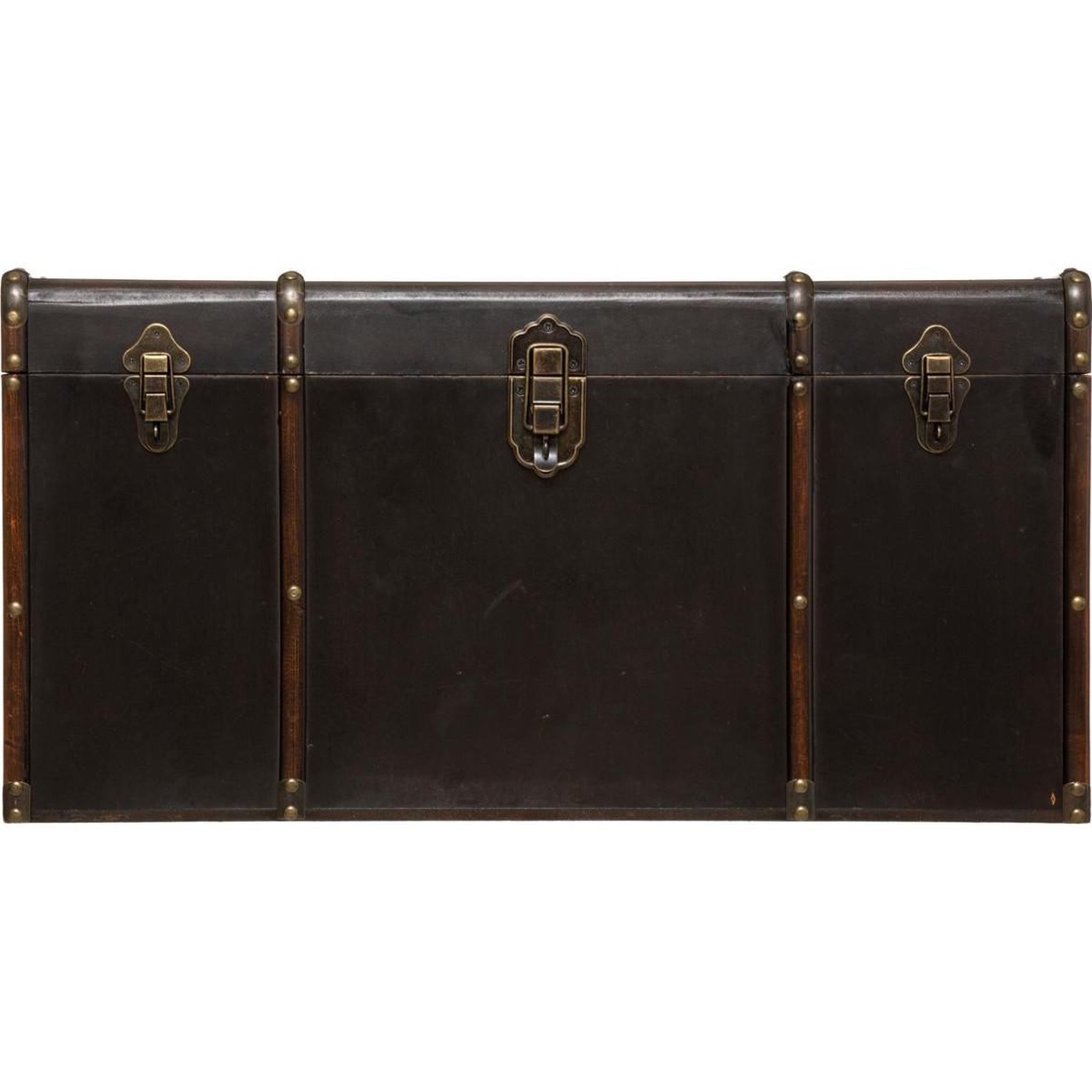 Voir la diapositive 5 : ATMOSPHERA Lot de 3 Malles de Rangement  British  80cm Marron