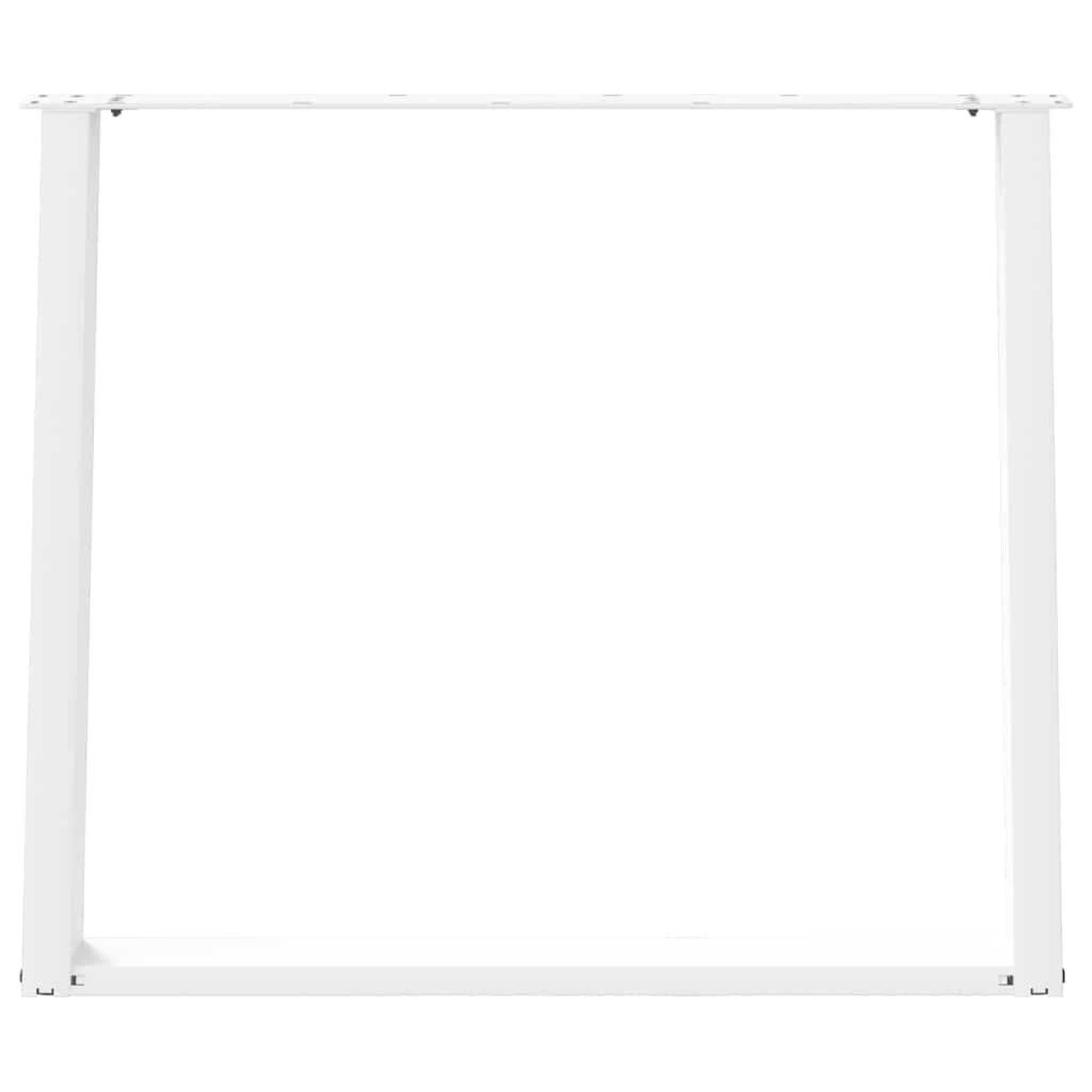 Voir la diapositive 5 : VIDAXL Pieds de table a manger forme de U 2 pcs blanc 100x(72-73) cm
