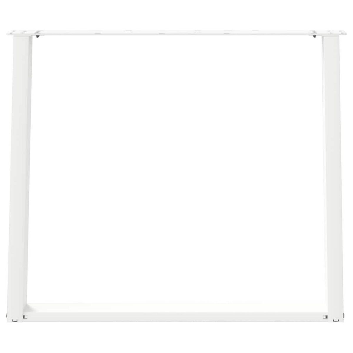 VIDAXL Pieds de table a manger forme de U 2 pcs blanc 100x(72-73) cm