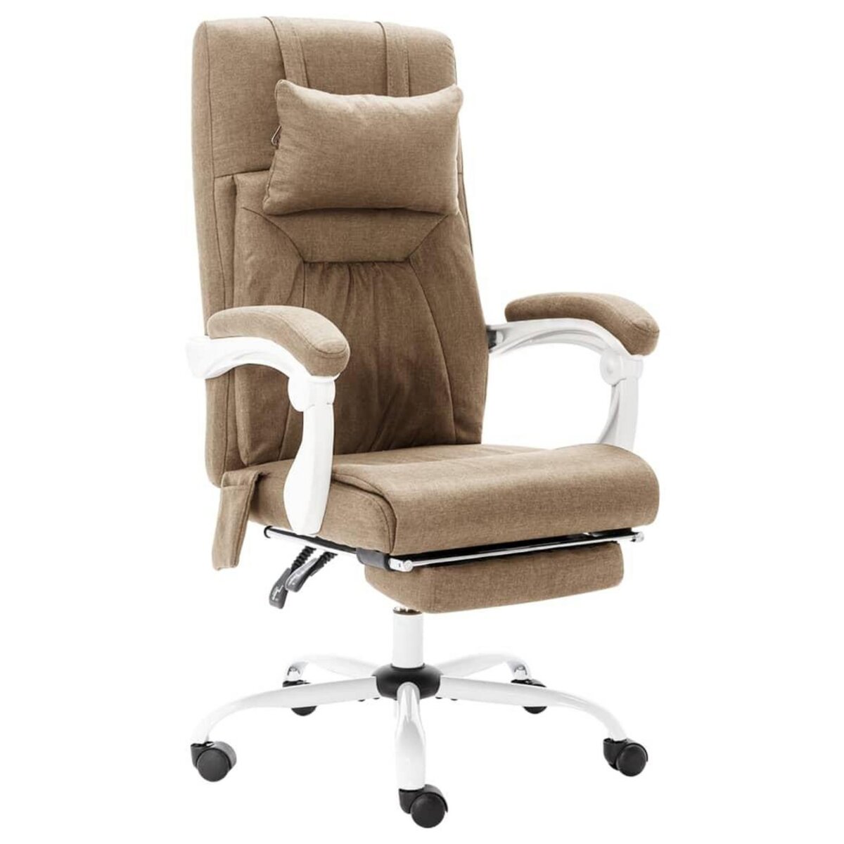 VIDAXL Chaise de bureau de massage Taupe Tissu