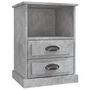 Voir la diapositive 2 : VIDAXL Table de chevet gris béton 43x36x60 cm