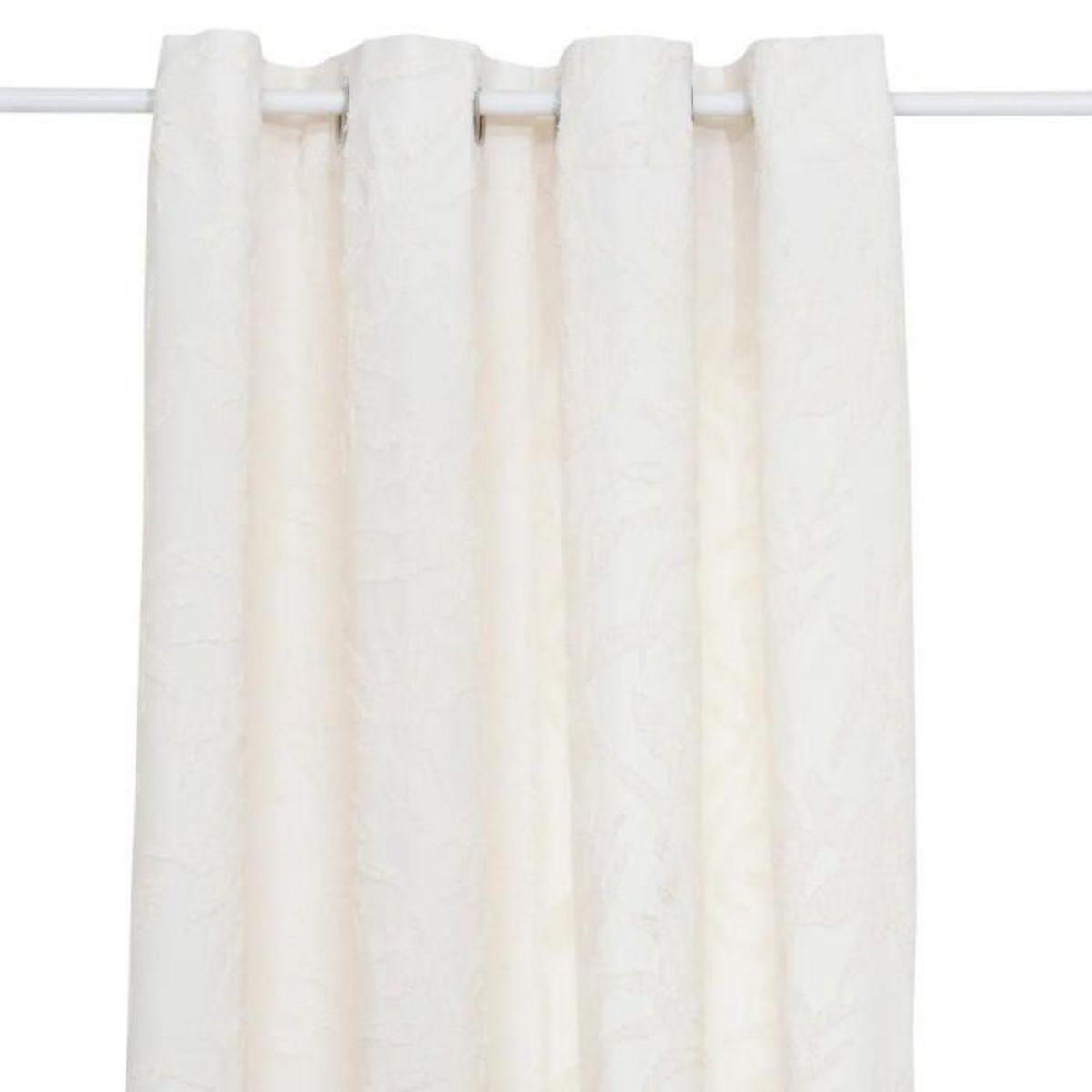 ATMOSPHERA Rideau à Œillets Tufté  Willow  135x260cm Ivoire