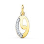 Voir la diapositive 1 : L'ATELIER D'AZUR Pendentif Or 18 Carats 750 Jaune Serti de Zirconiums - Initiale Lettre  O  - Chaine Offerte