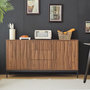 Voir la diapositive 4 : MERAX Buffet 2 porte(s) 3 tiroir(s) - 150 cm naturel mdf