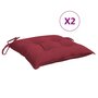 Voir la diapositive 2 : VIDAXL Coussins de palette lot de 2 rouge bordeaux 50x50x7 cm
