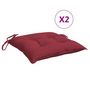 Voir la diapositive 2 : VIDAXL Coussins de palette lot de 2 rouge bordeaux 50x50x7 cm