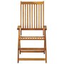 Voir la diapositive 4 : VIDAXL Chaises inclinables de jardin lot de 2 et coussins Bois acacia