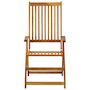 Voir la diapositive 4 : VIDAXL Chaises inclinables de jardin lot de 2 et coussins Bois acacia