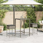 Voir la diapositive 3 : VIDAXL Tabourets de bar jardin coussins lot de 2 gris resine tressee