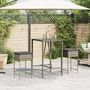 Voir la diapositive 3 : VIDAXL Tabourets de bar jardin coussins lot de 2 gris resine tressee
