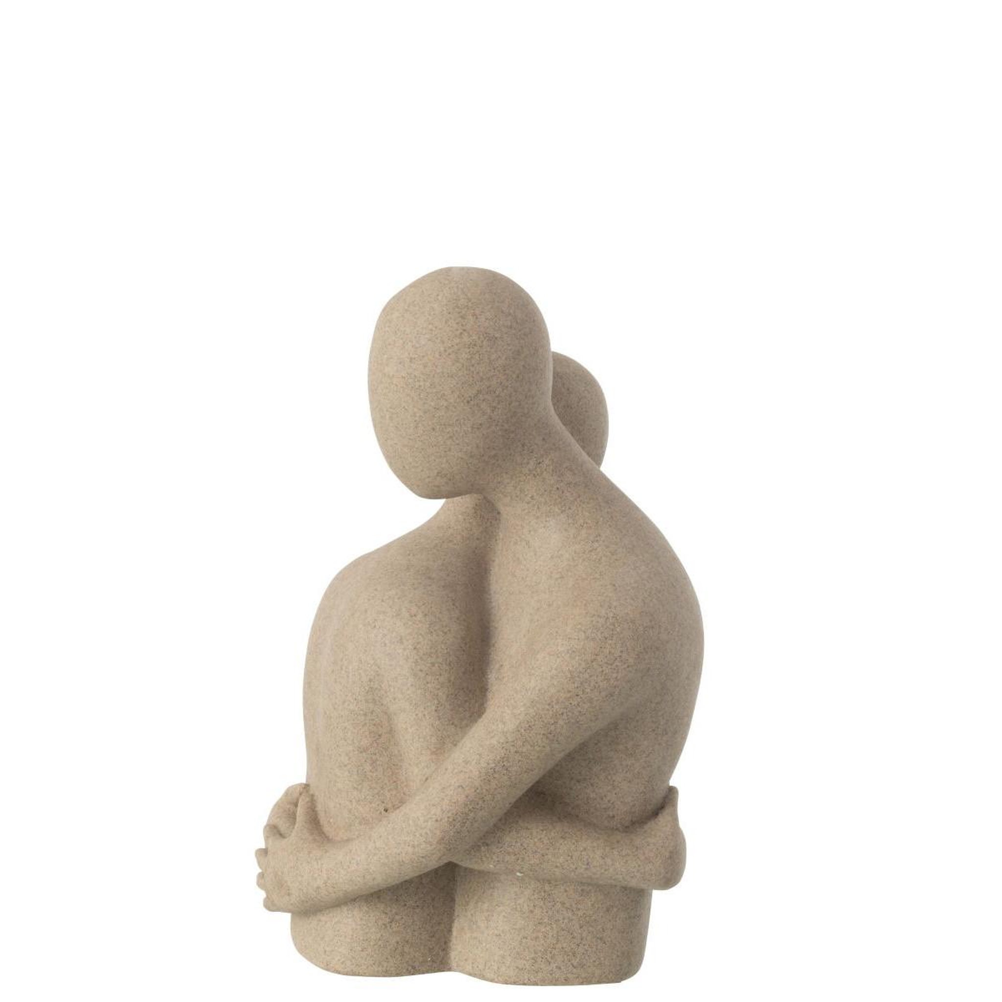 Voir la diapositive 2 : J-LINE Buste couple câlin en résine  shawn  38cm beige
