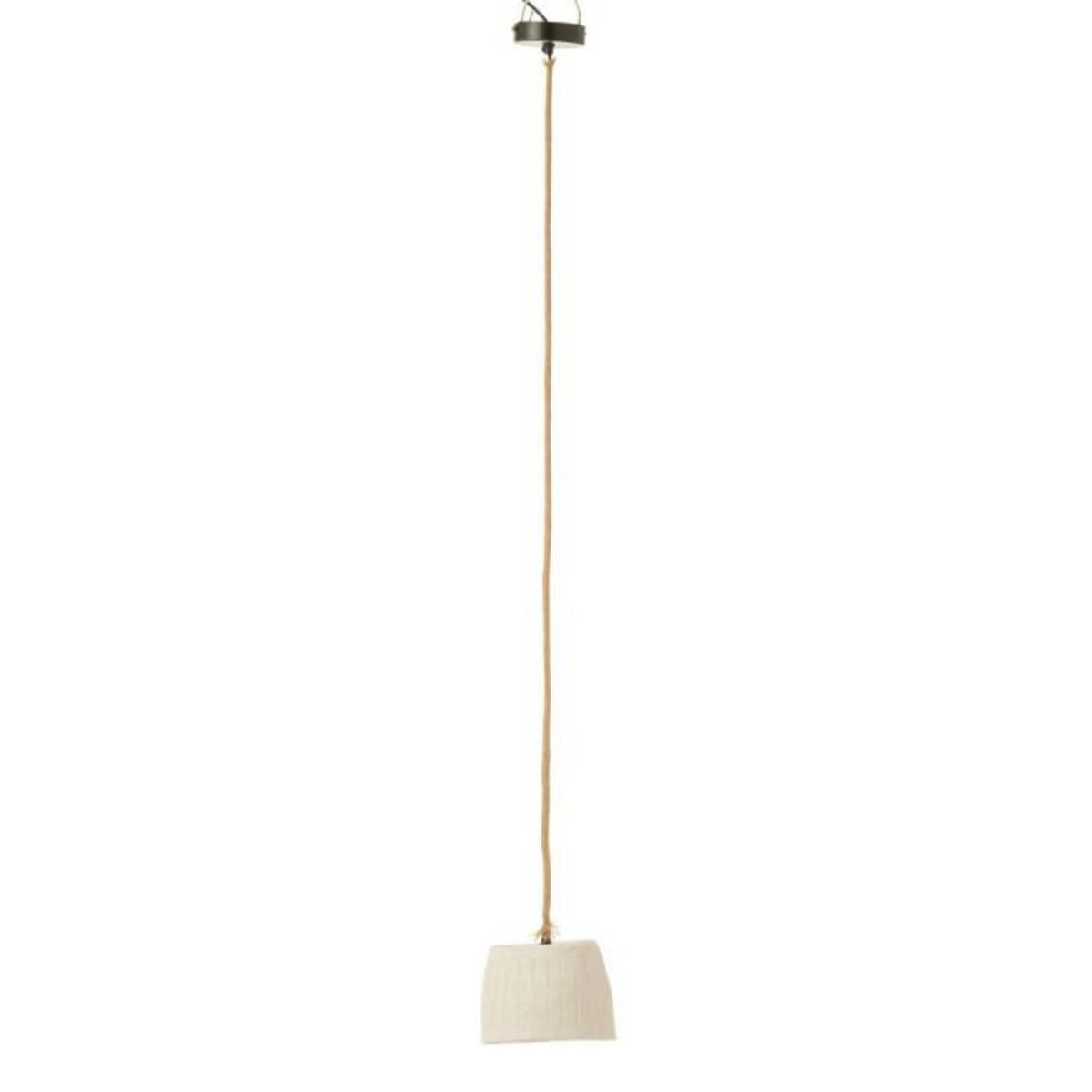 Paris Prix Lampe Suspension Papier Mâché  Bali  20cm Blanc