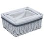 Voir la diapositive 2 : VIDAXL Ensemble de paniers gigognes 3 pcs Blanc Saule