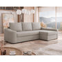 Voir la diapositive 1 : BEST MOBILIER Claudia - canapé d'angle droit 4 places convertible avec coffre en tissu texturé