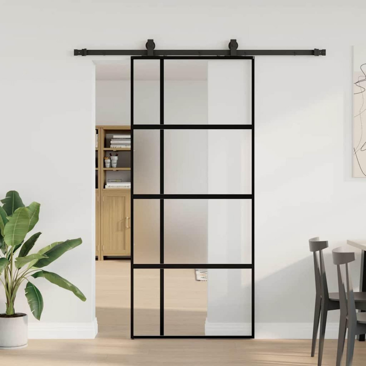 VIDAXL Porte coulissante avec kit de quincaillerie noir 90x205 cm