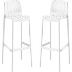 Habitat et Jardin Lot de 2 chaises hautes de jardin empilable  Vaena  - Blanc