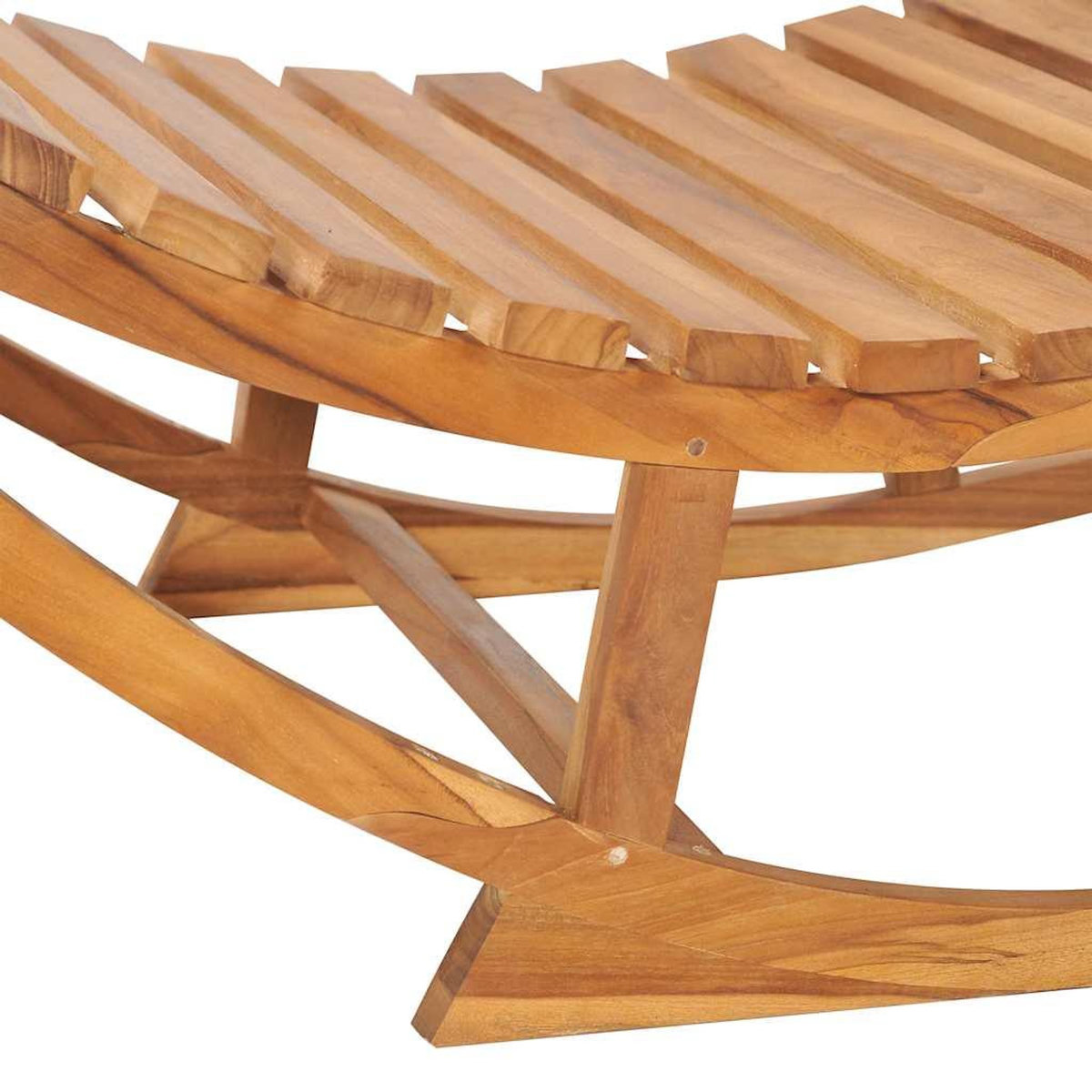 VIDAXL Chaise longue a bascule Bois de teck solide