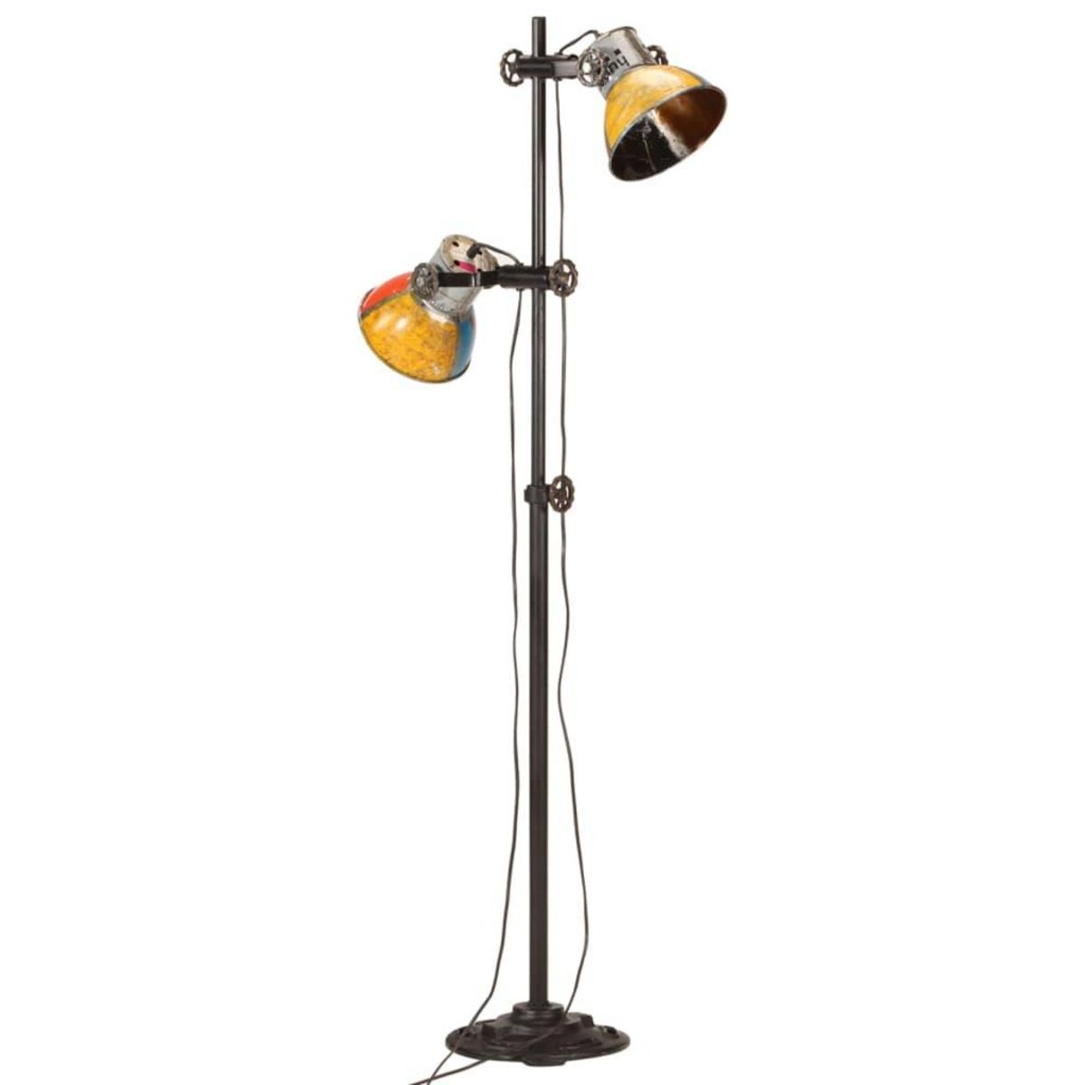 VIDAXL Lampadaire avec 2 abat-jour Multicolore E27