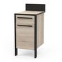 Voir la diapositive 2 : Meuble de cuisine bas 1 porte 1 tiroir style industriel L44cm BRICKHOUSE