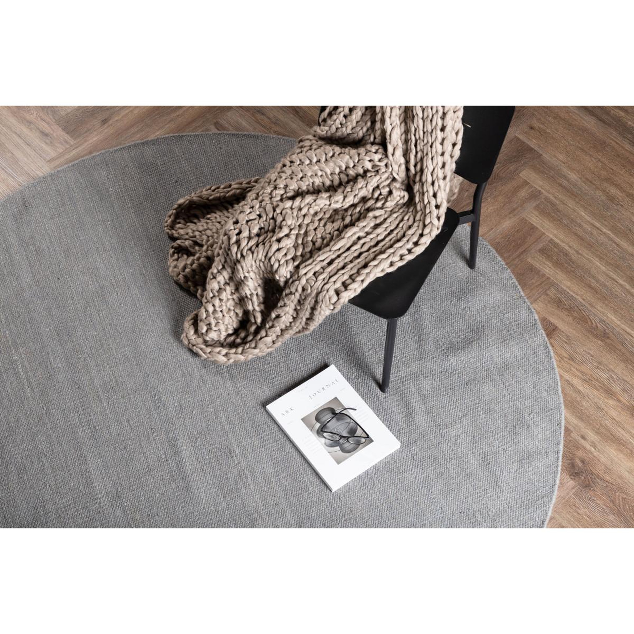 Voir la diapositive 4 : Paris Prix Tapis rond  jaipur  200cm gris