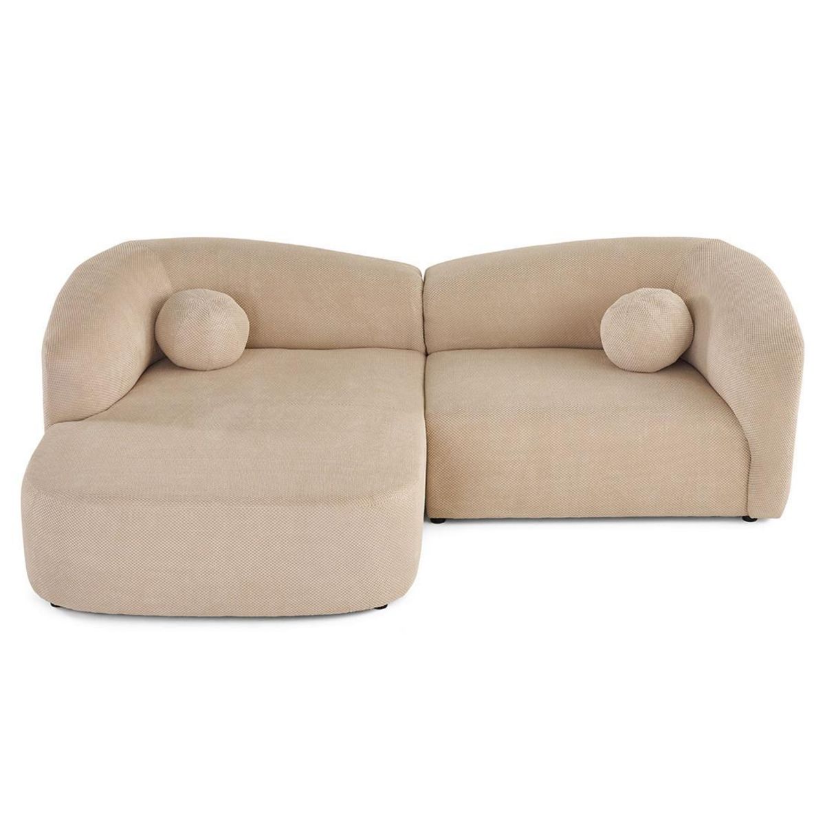 LISA DESIGN Charles - canapé d'angle gauche 4 places en velours texturé