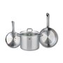 Voir la diapositive 1 : ELO Set de 2 Poêles de cuisson 24 et 28 cm et 1 faitout 26 cm Elo Profi Citrin