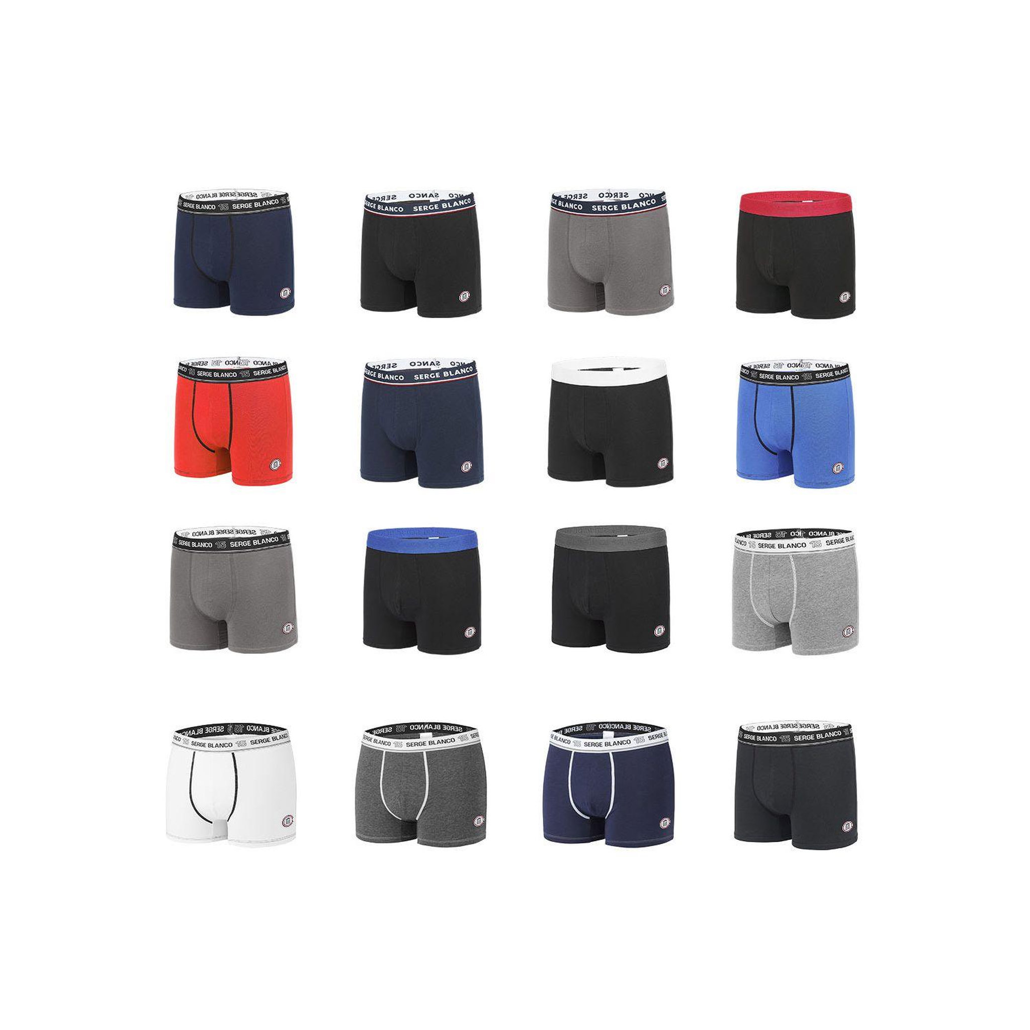 Voir la diapositive 1 : SERGE BLANCO Pack Surprise de 6 Boxers coton homme