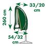 Voir la diapositive 3 : NATURE Nature Housse de protection pour parasols inclines 54/32x260 cm